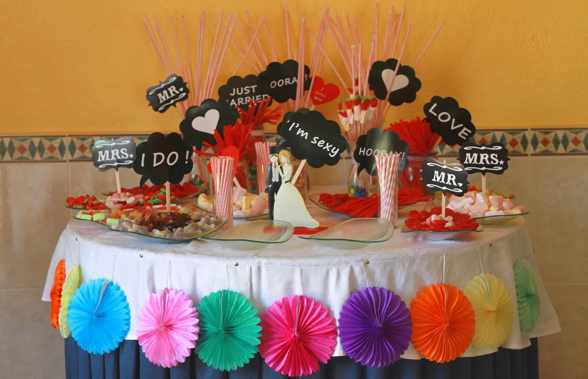 Sweets table on wedding party