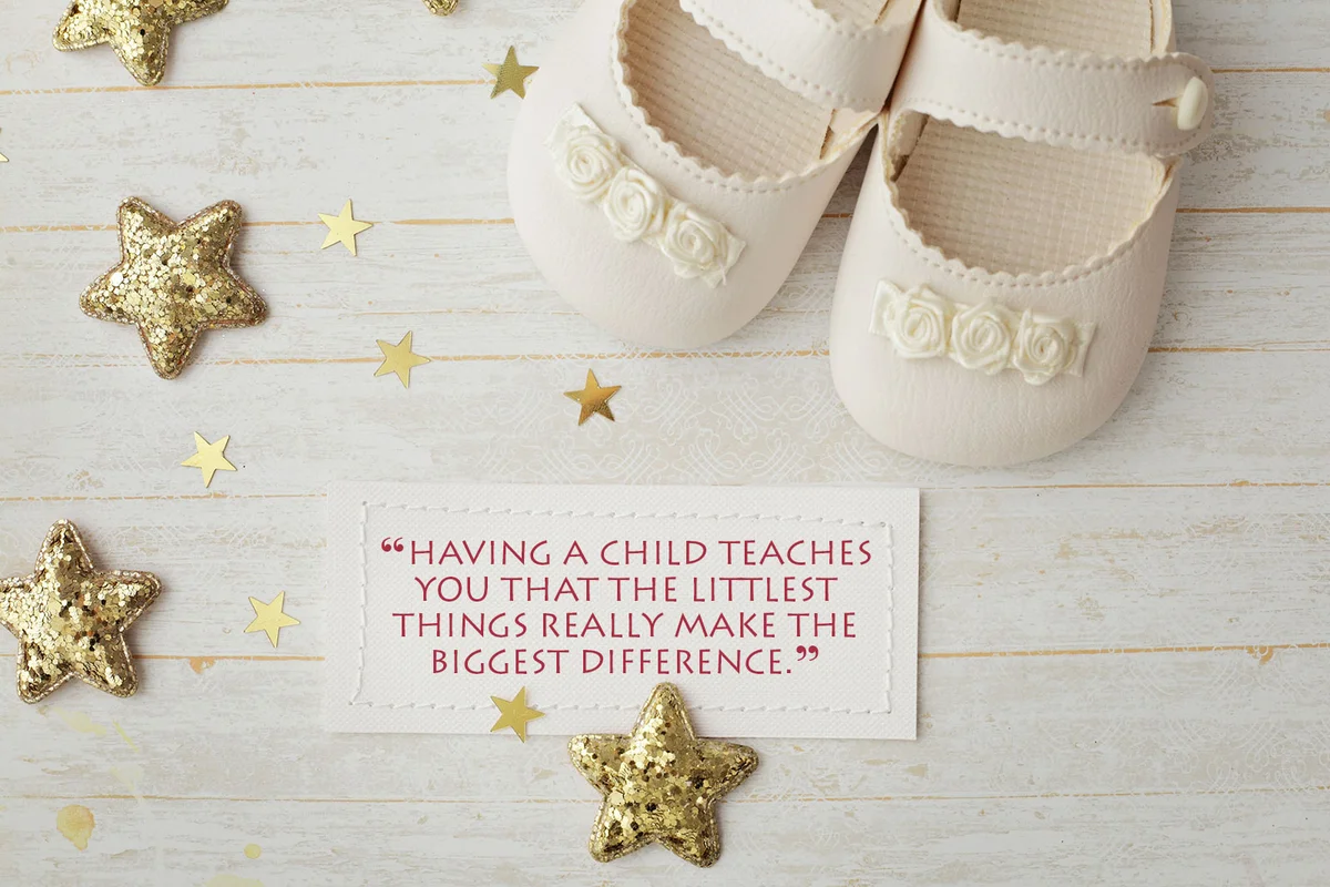Baby shower saying on gift tag