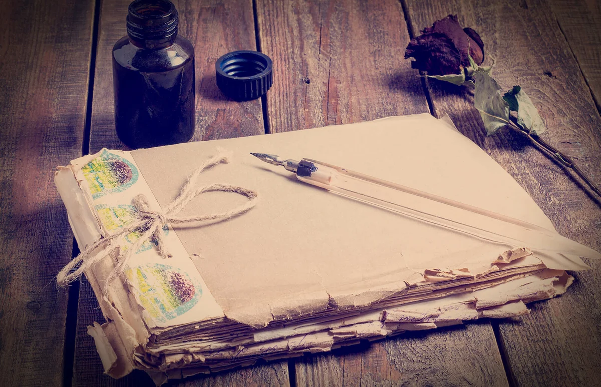Symbols memories of the past - notebook, pen and ink