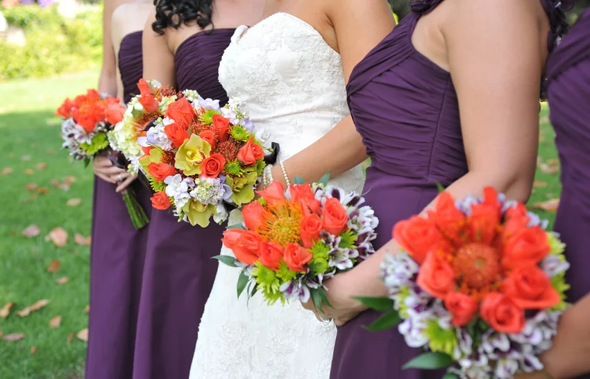 purple bridesmaid dresses with orange flowers Lilac Floral Casual Midi Dress: Celenia Lilac Floral / Large