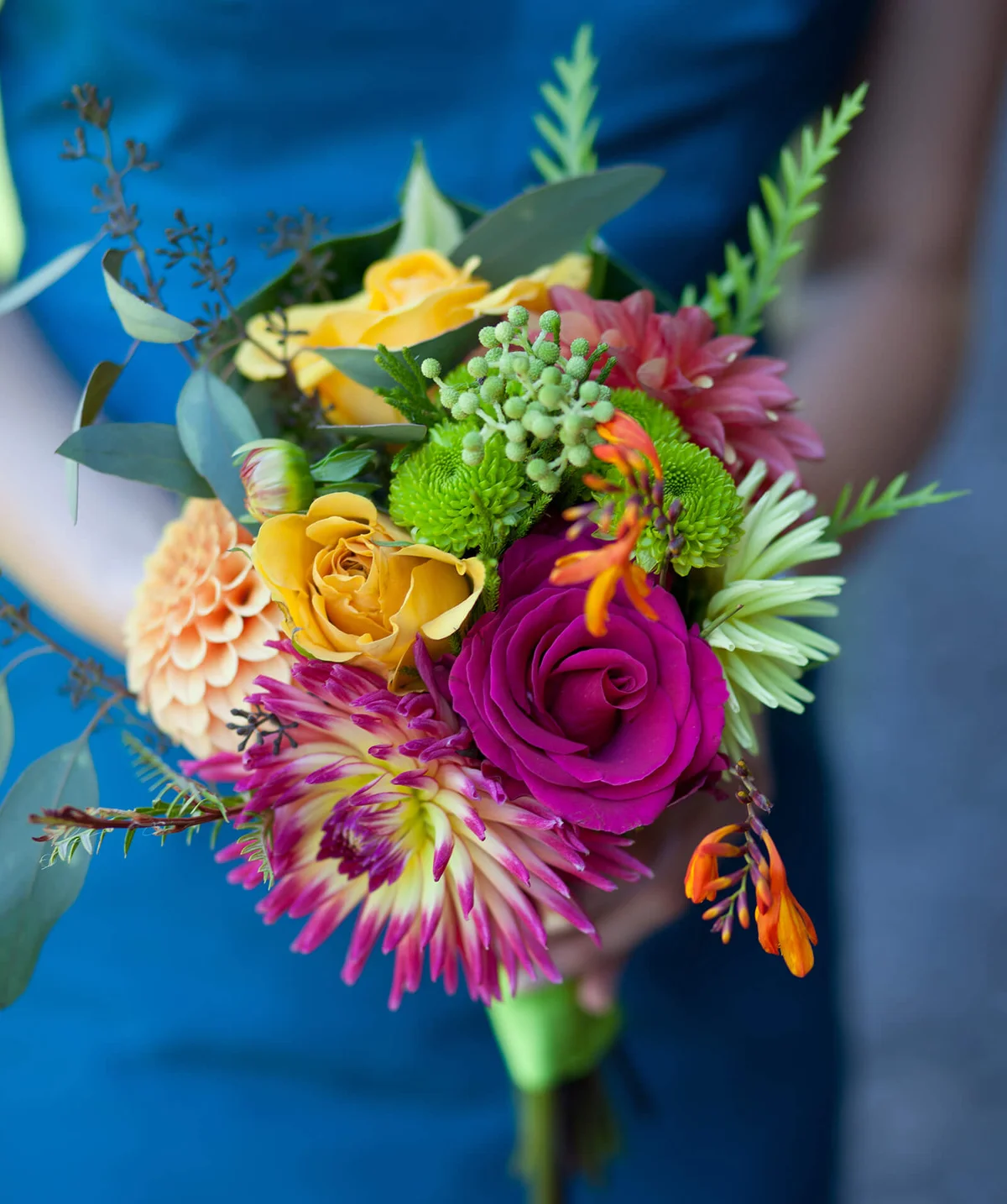 Colorful bridesmaid bouquet