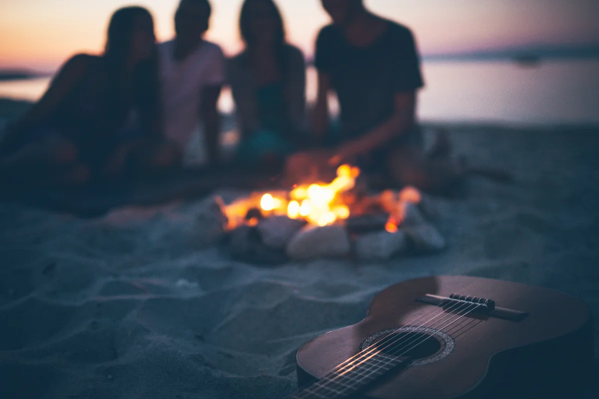 Campfire at the beach