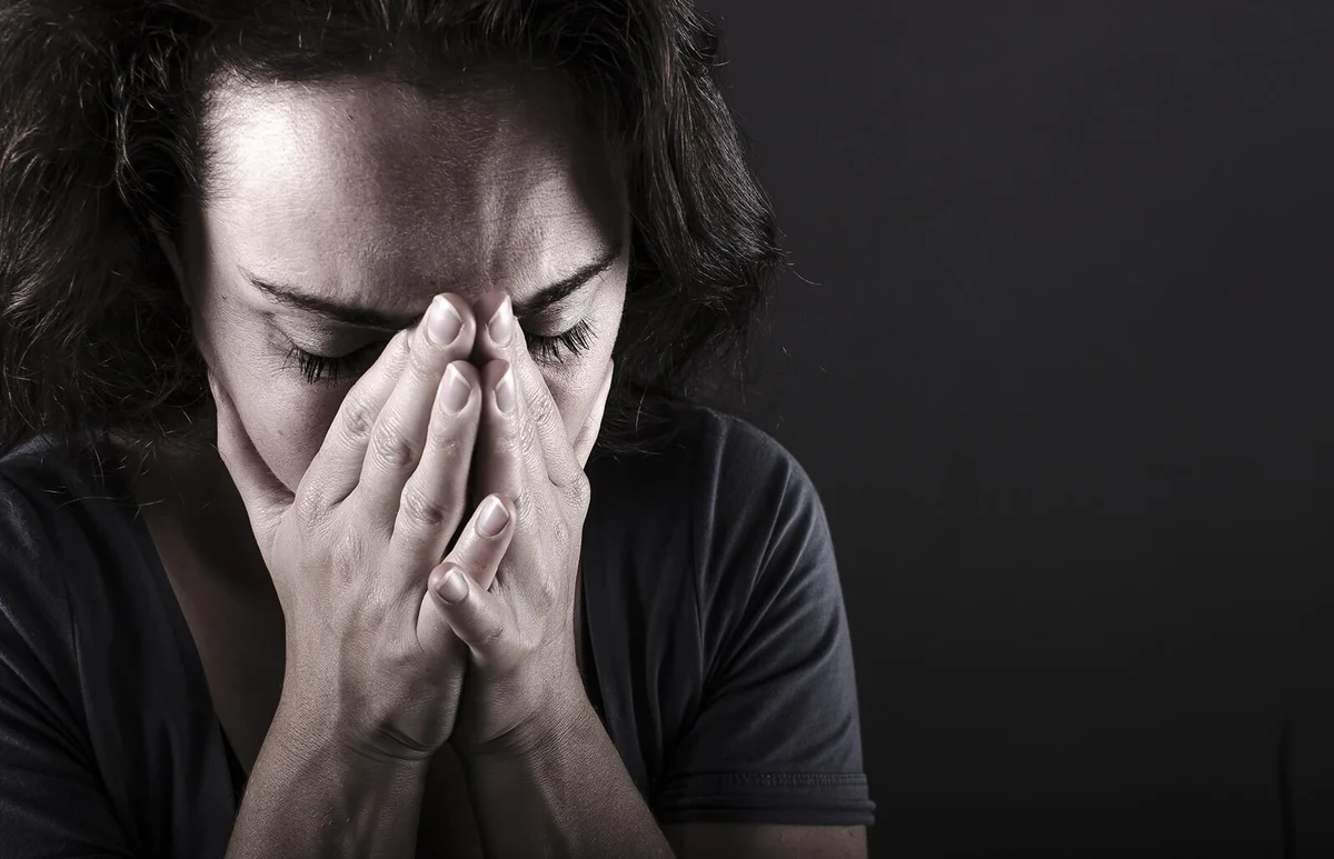 Woman feeling grief