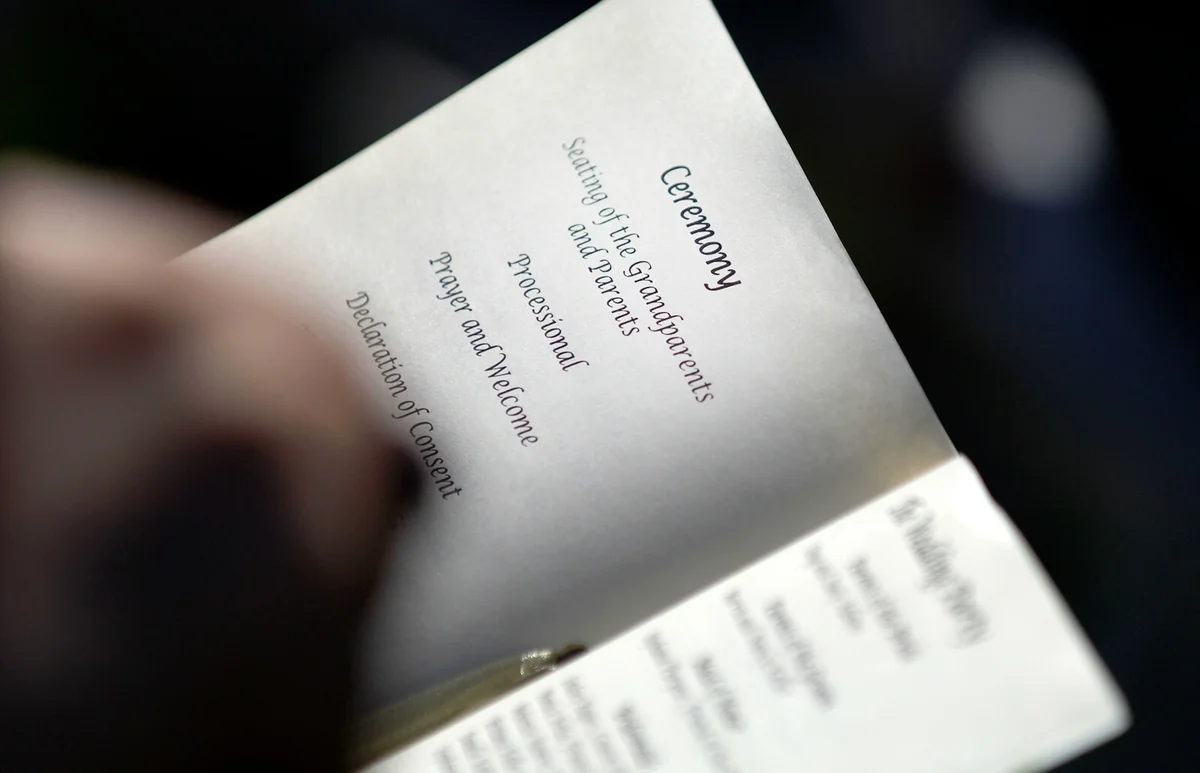 Wedding Ceremony Program