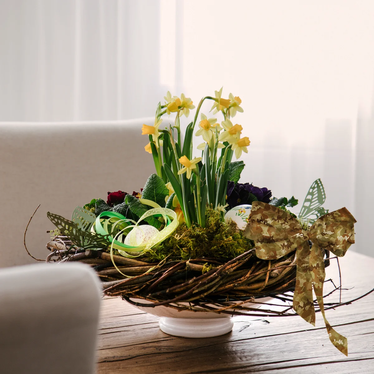 Plants Growing On Birds Nest