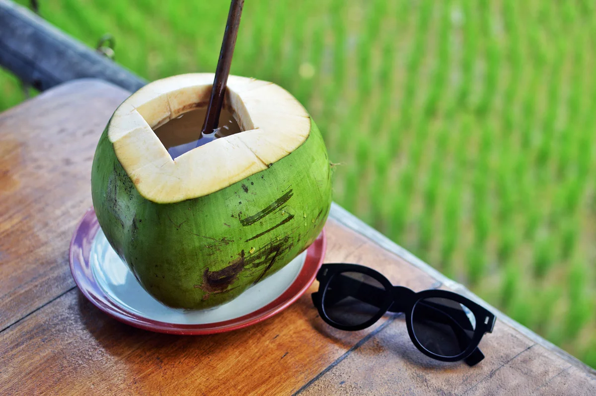 Fresh coconut water drink
