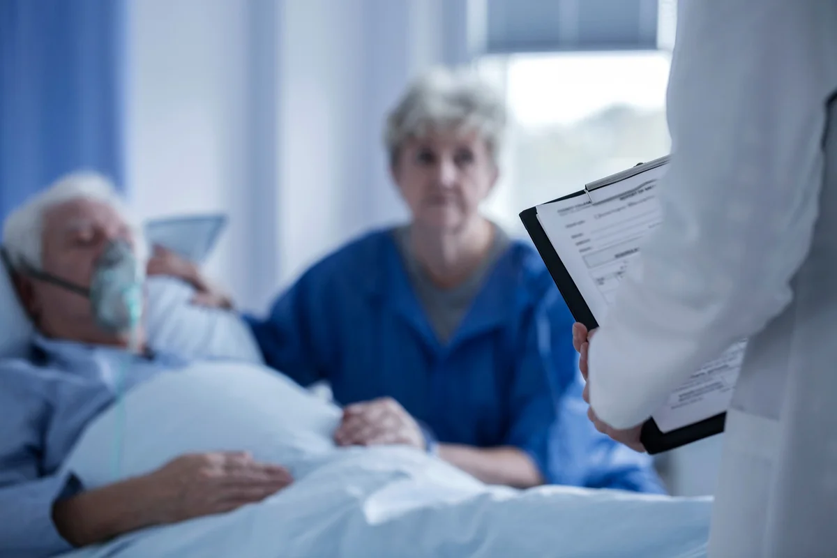 patients talking to a doctor