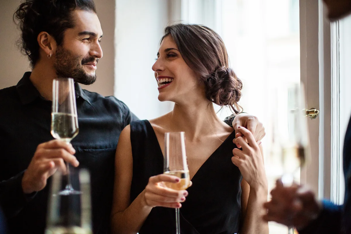 couple smiling at each other