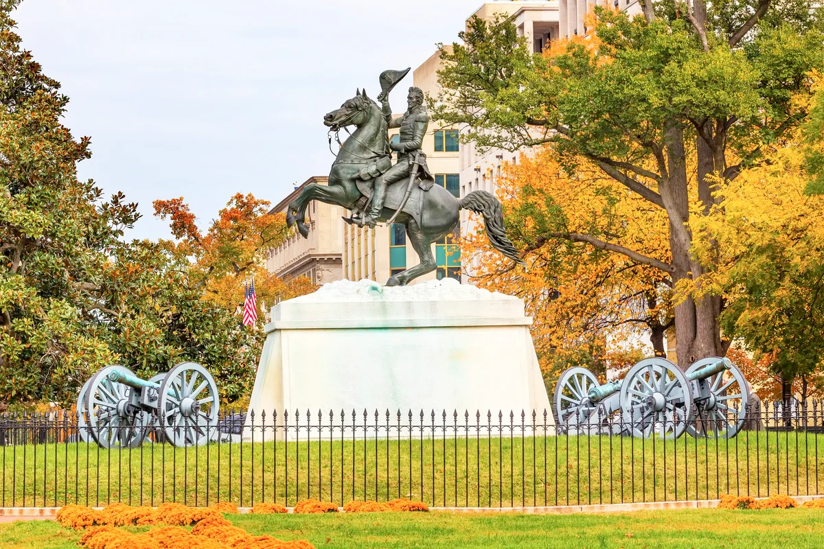 Andrew Jackson Statue in Presidents Park Lafayette Square
