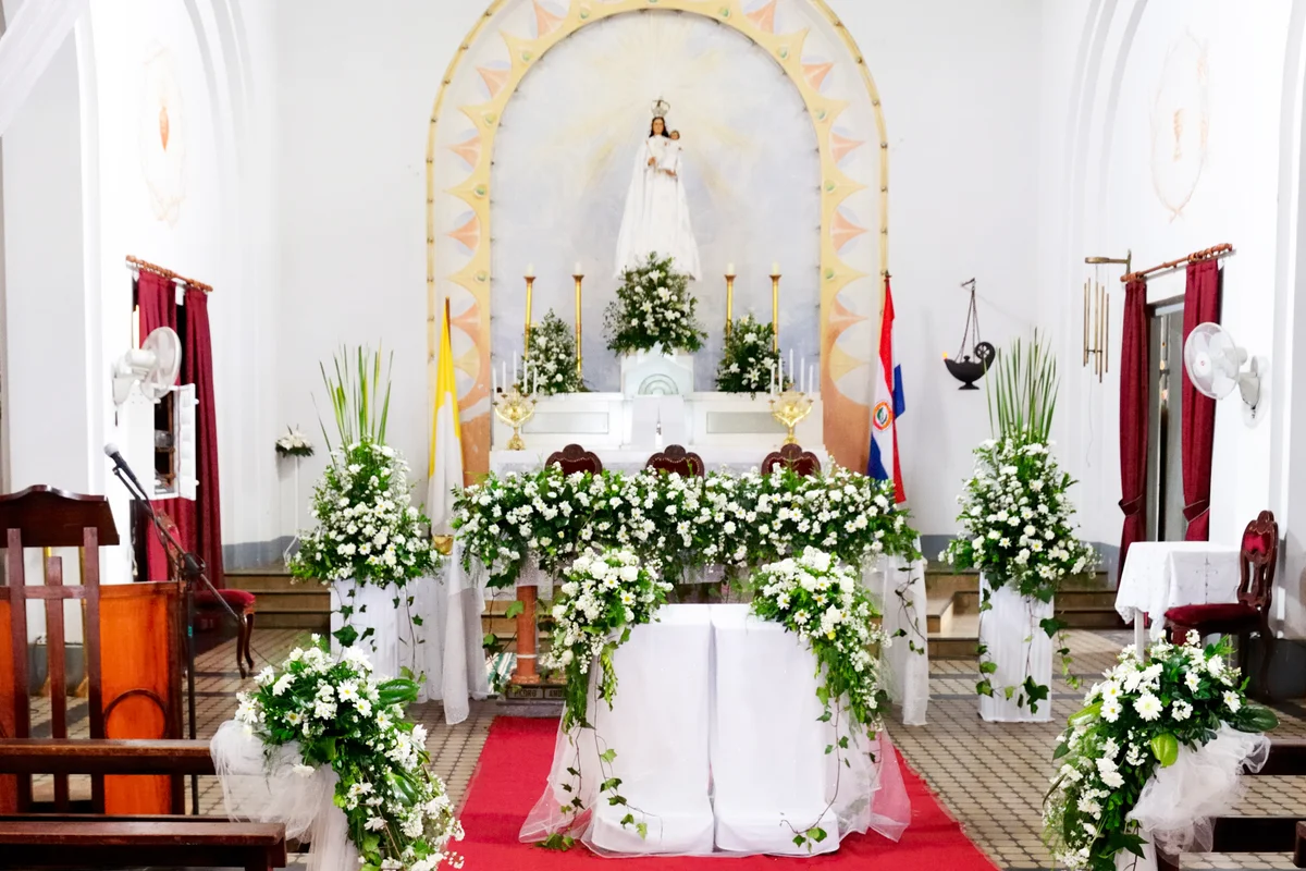 Decorated altar