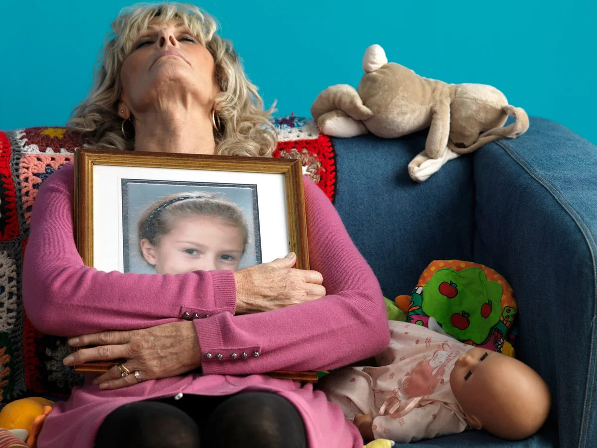 woman grieving child
