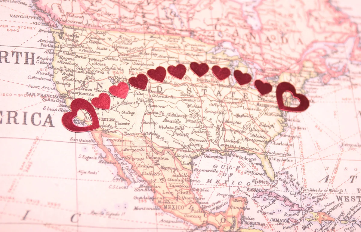 Hearts on Map