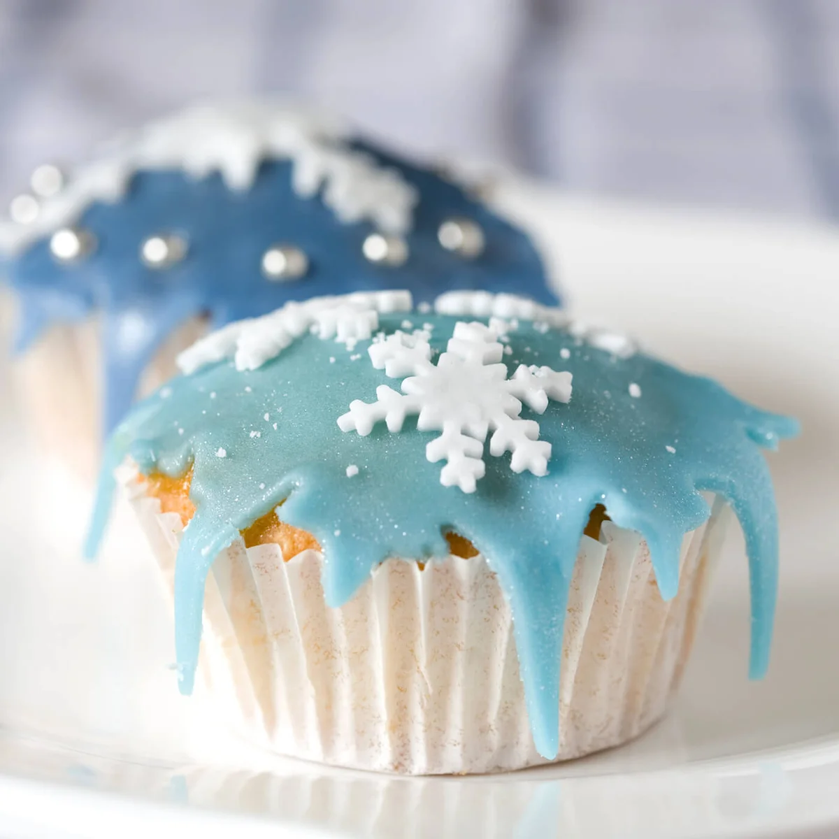Snowflake cupcakes