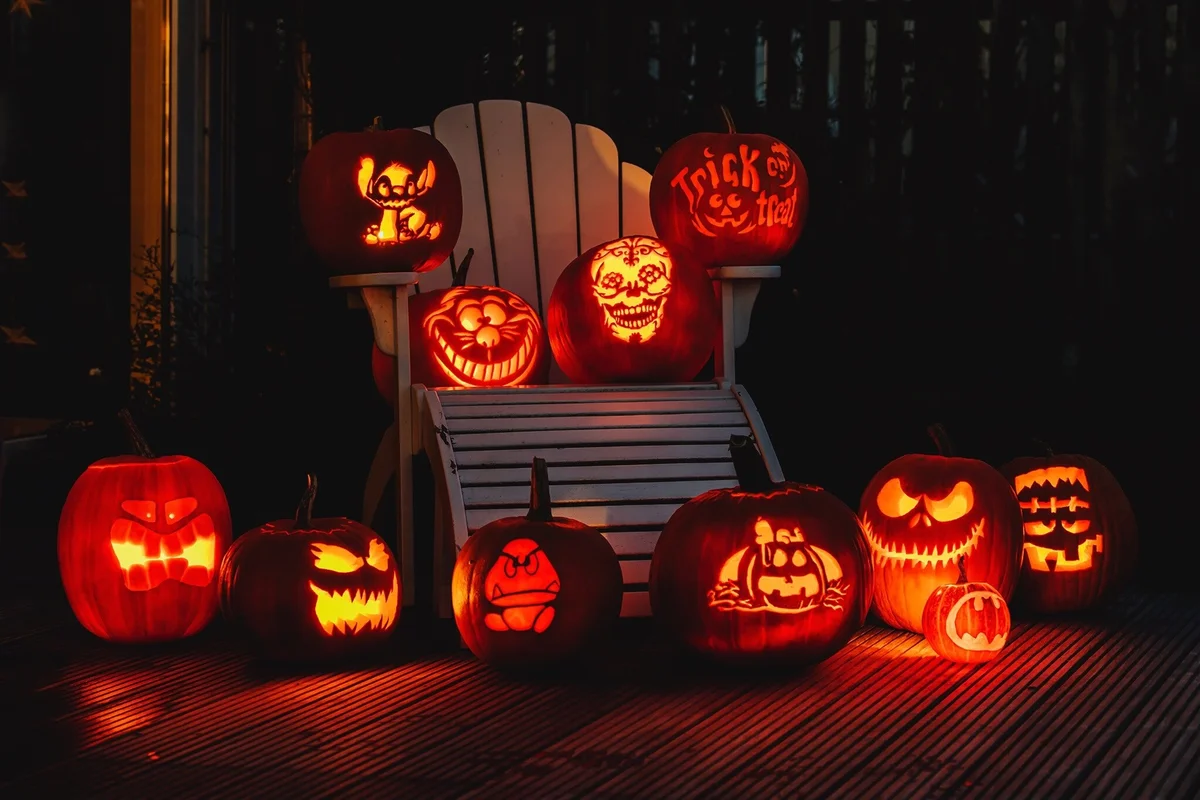 carved pumpkins