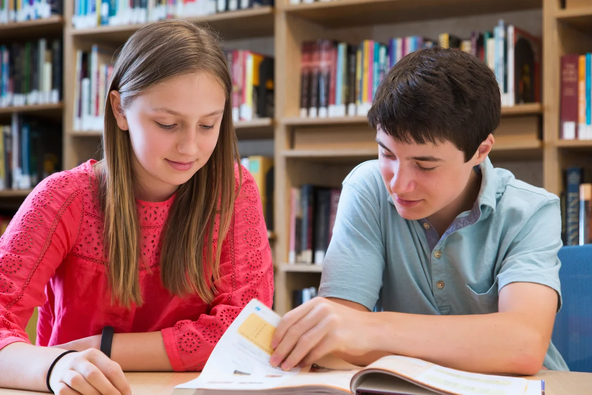 students doing homework together