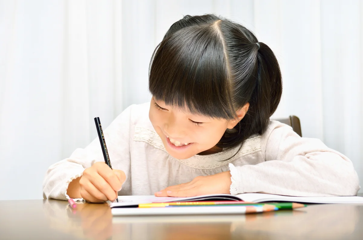 Girl writing