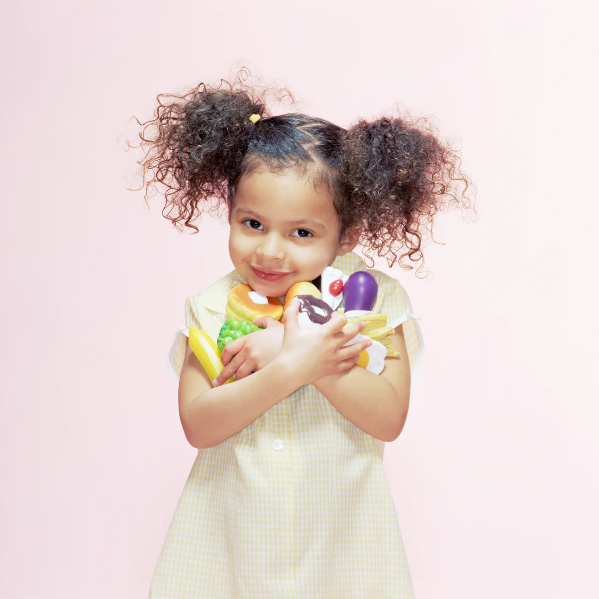 Girl with poofy pigtails