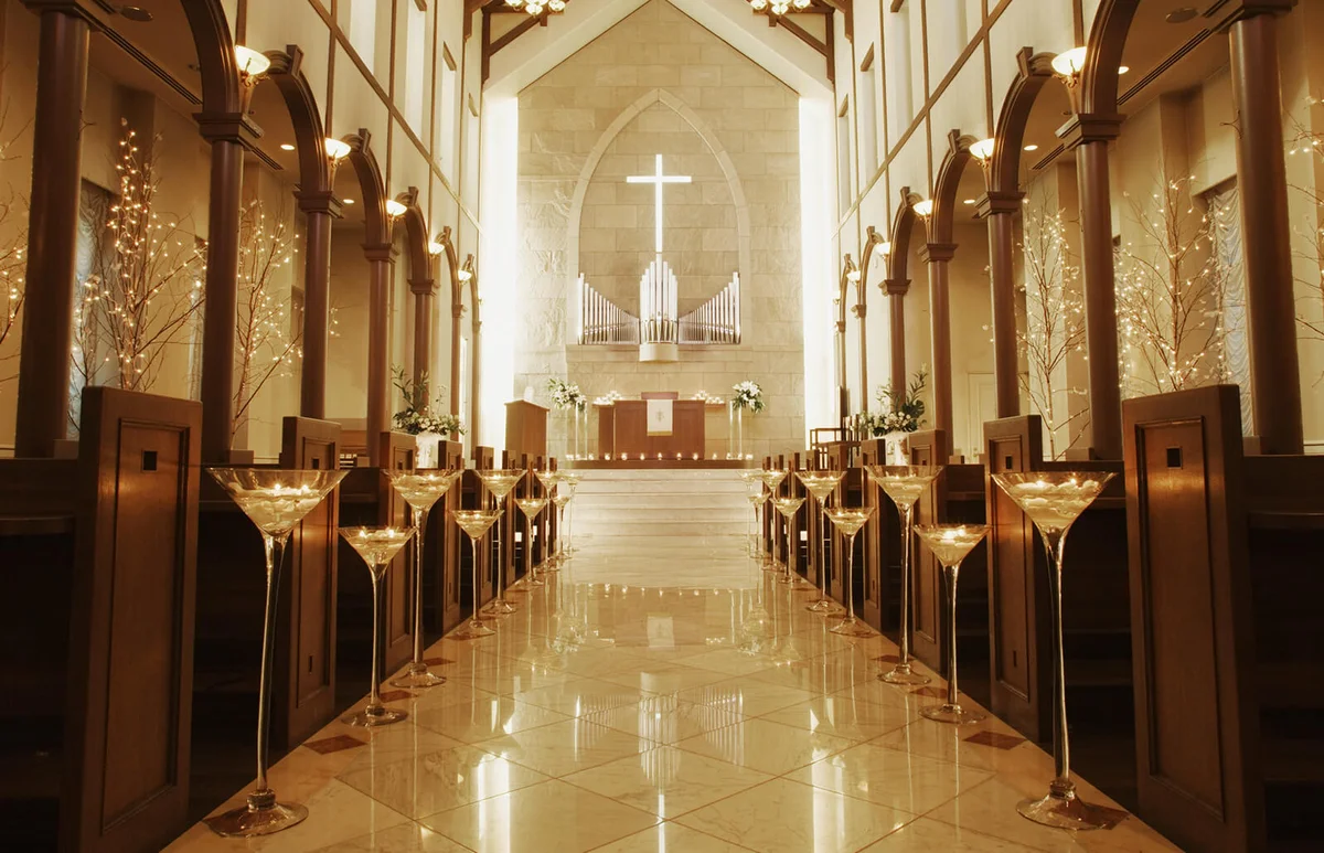 Decorative columns and lighting