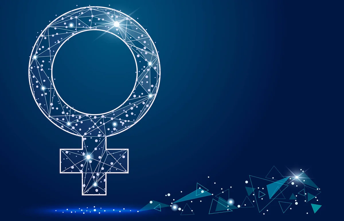 abstract design of female symbol