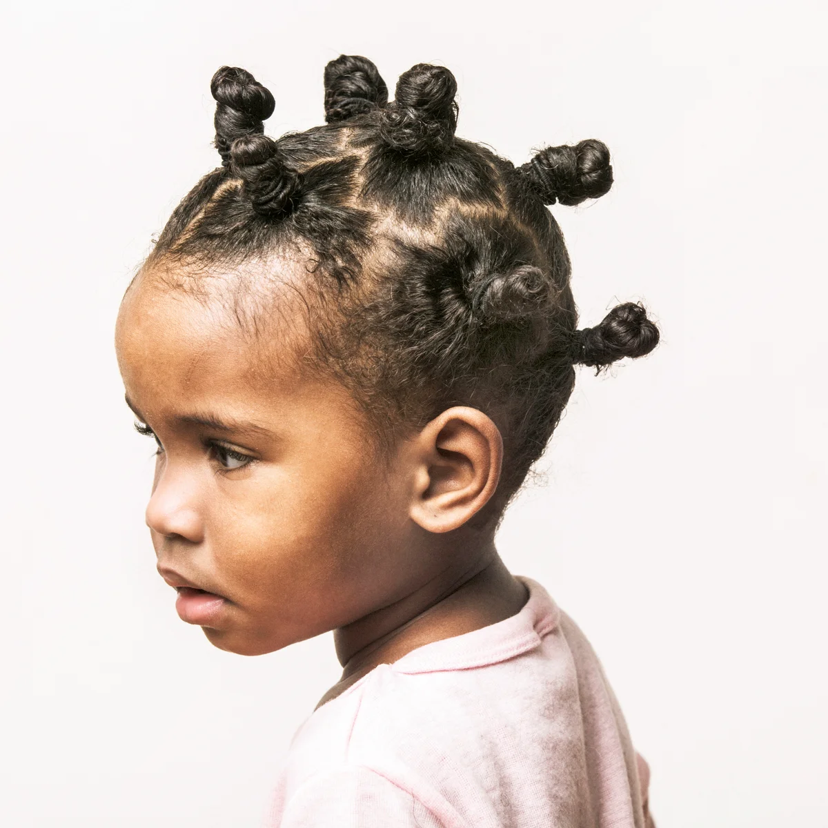 Girl With Bantu Knots Hairstyle