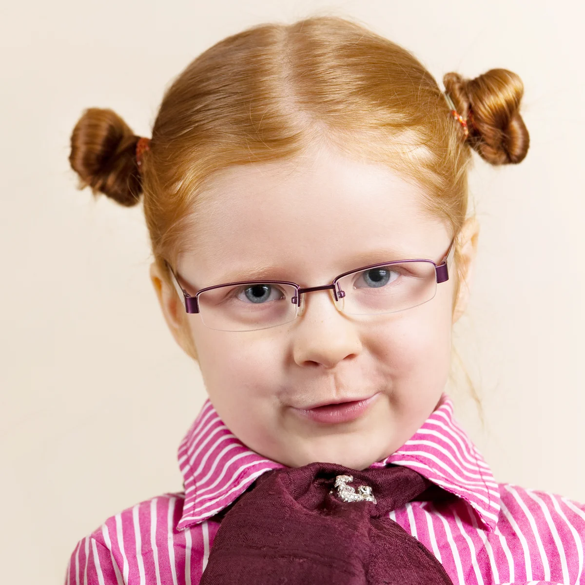 Portrait of cute elegant redhead girl