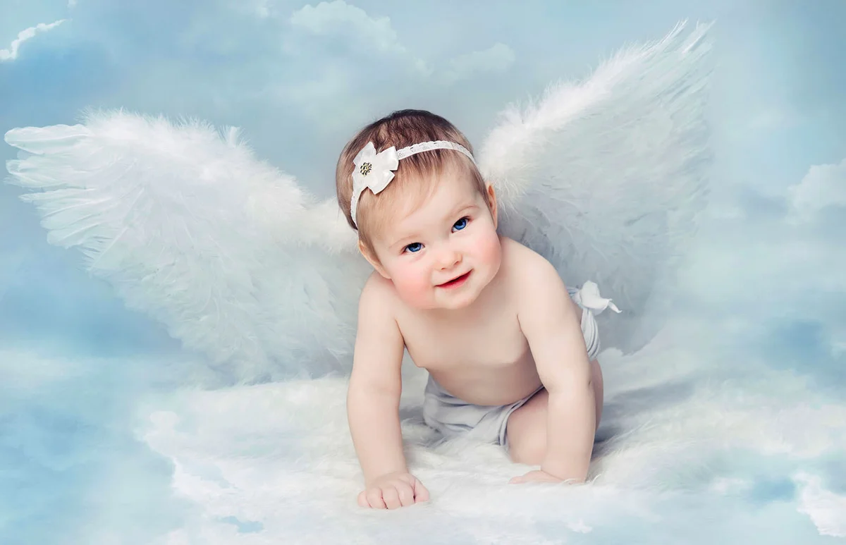 Baby Newborn with Angel Wings