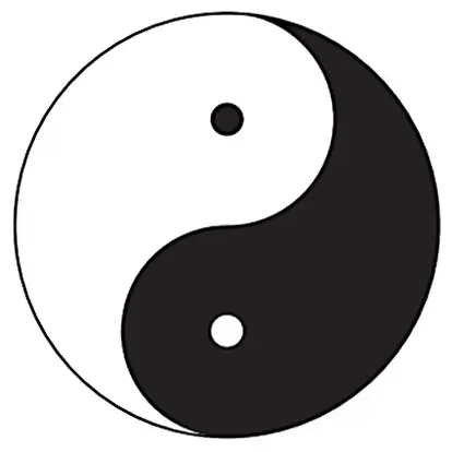 Ying and Yang Symbol / JohnLangdon [CC BY-SA 3.0 (https://creativecommons.org/licenses/by-sa/3.0)] (https://commons.wikimedia.org/wiki/File:Black_and_White_Yin_Yang_Symbol.png)