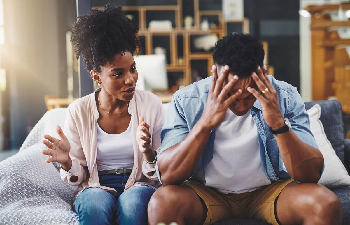 couple having a disagreement at home