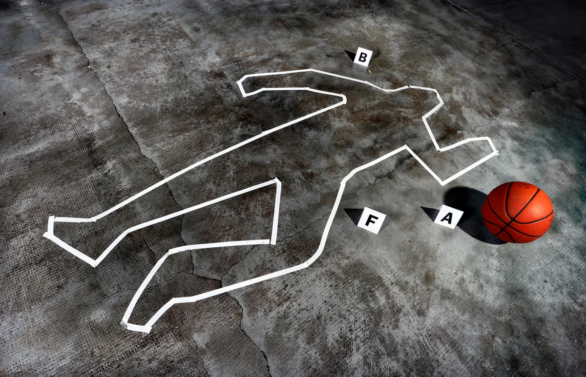 Crime scene - Death of a basketball player