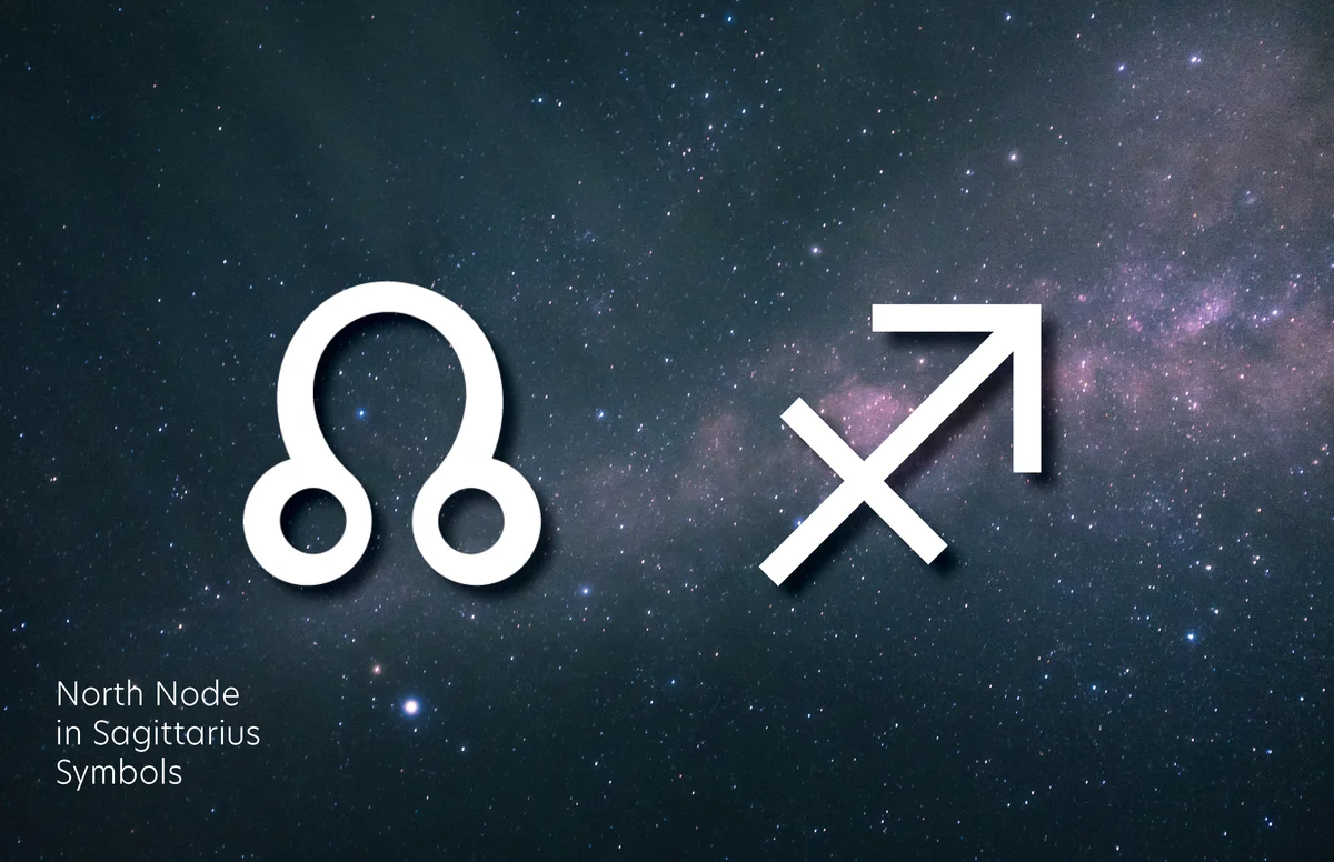 North Node in Sagittarius symbols