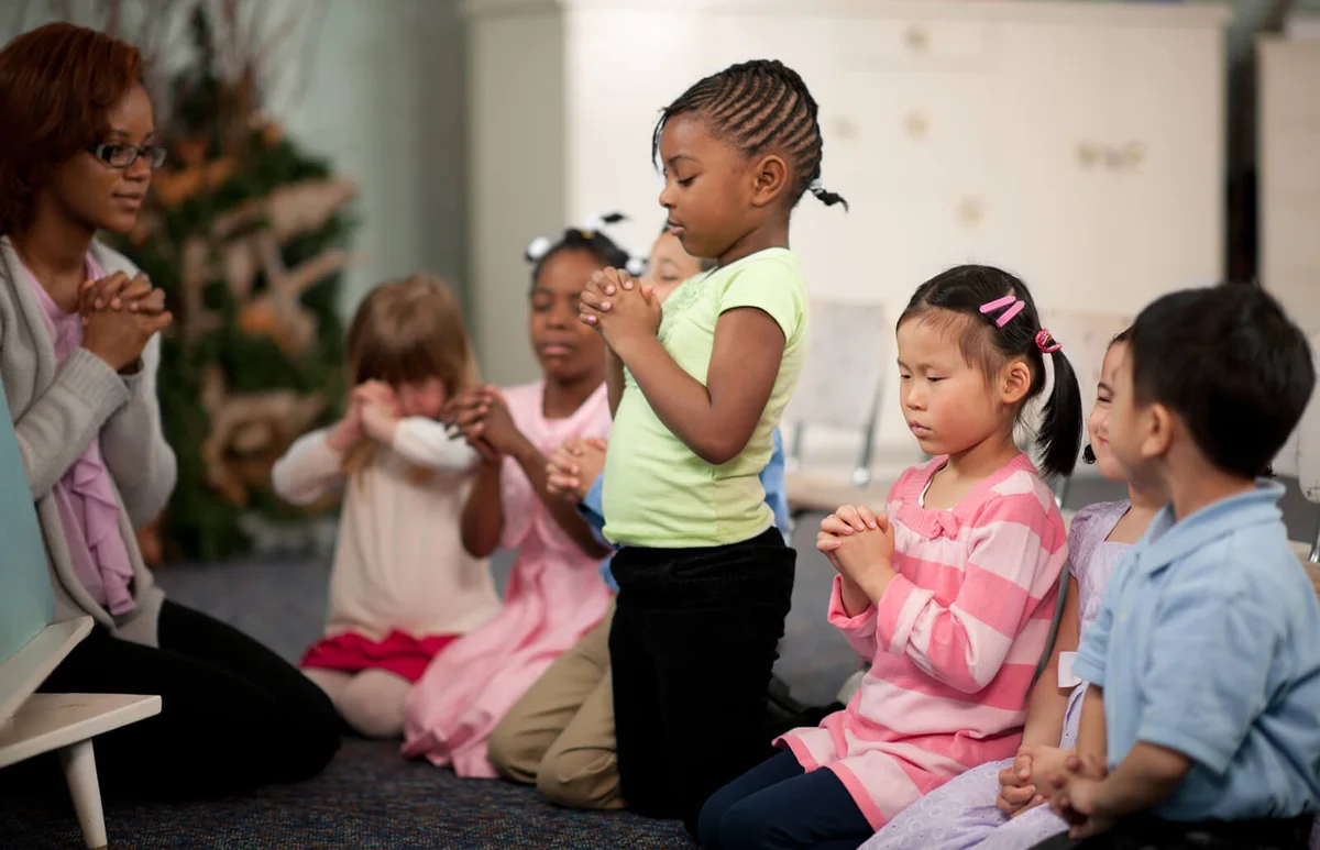 Children in a religious program