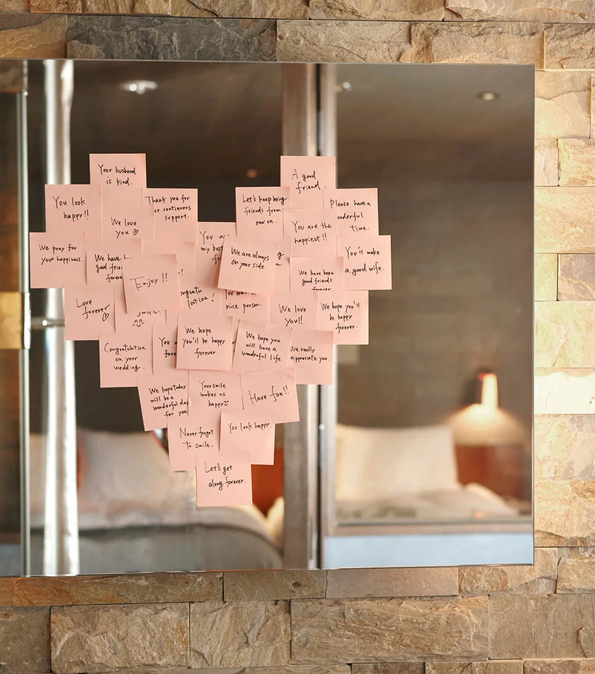 Bucket list on the mirror