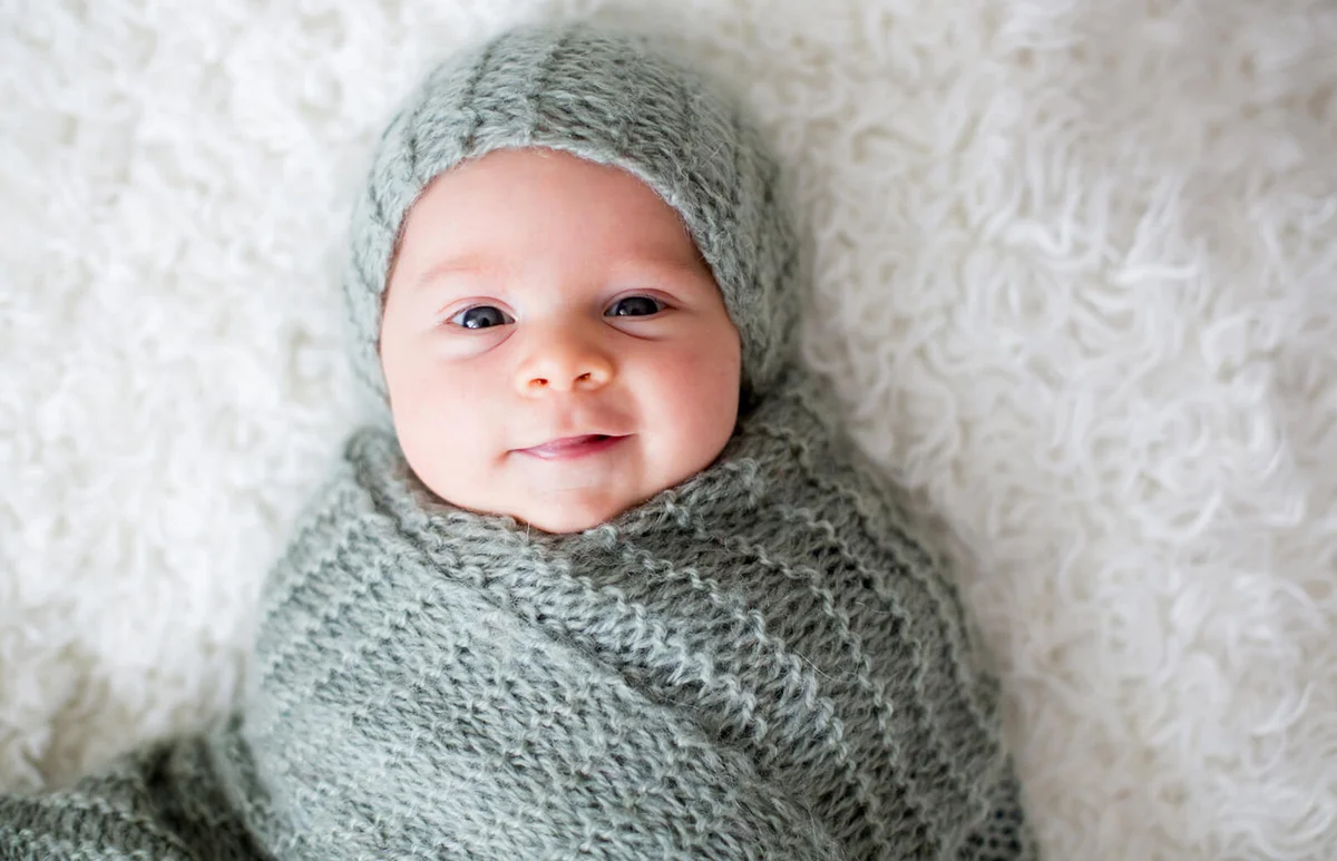 Cute newborn baby boy