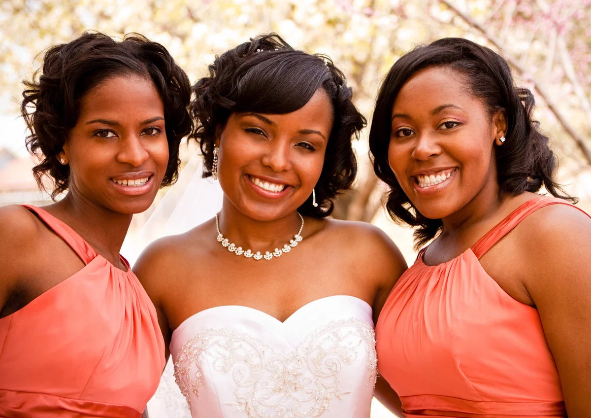 Bride with two bridesmaids