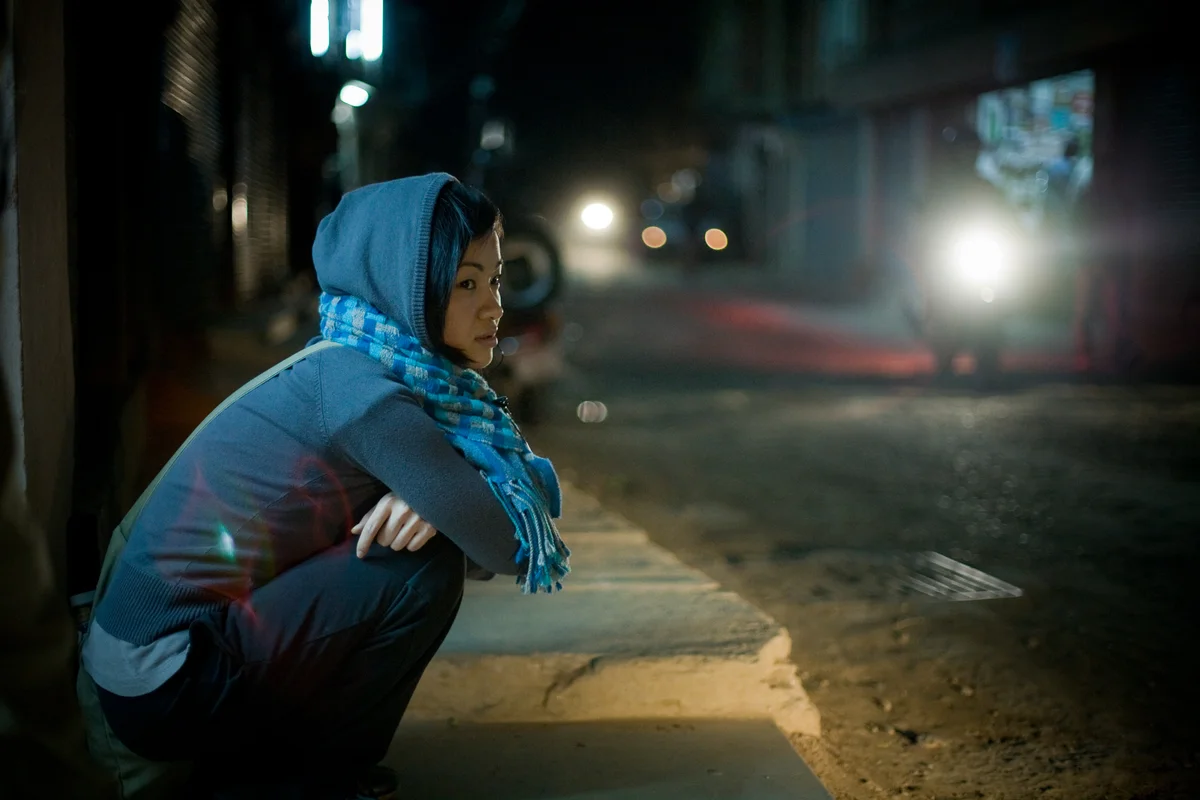 Homeless teen girl