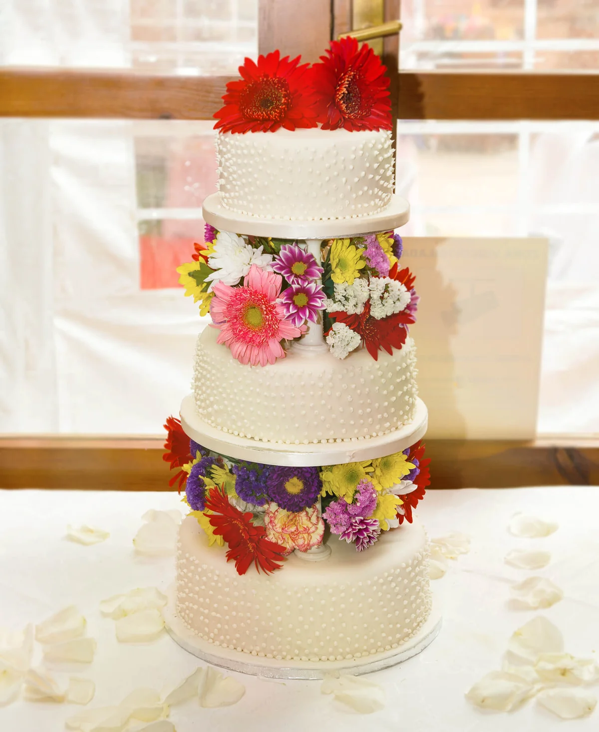 Wedding Cake three tiers with flowers