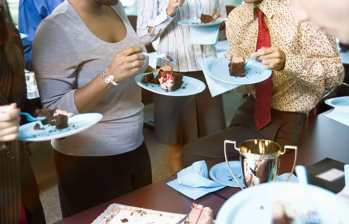 Business executives at an office party