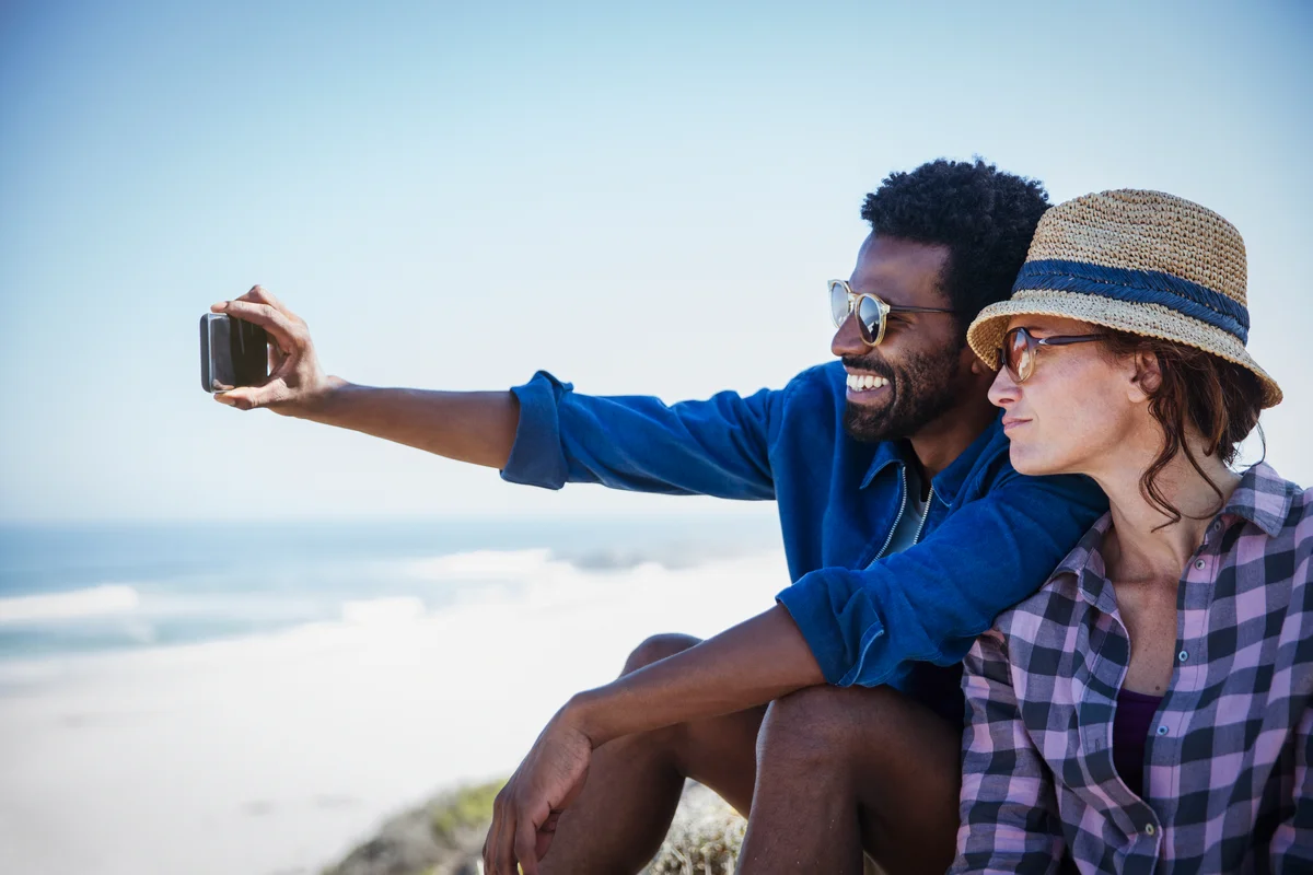 Couple taking a selfie