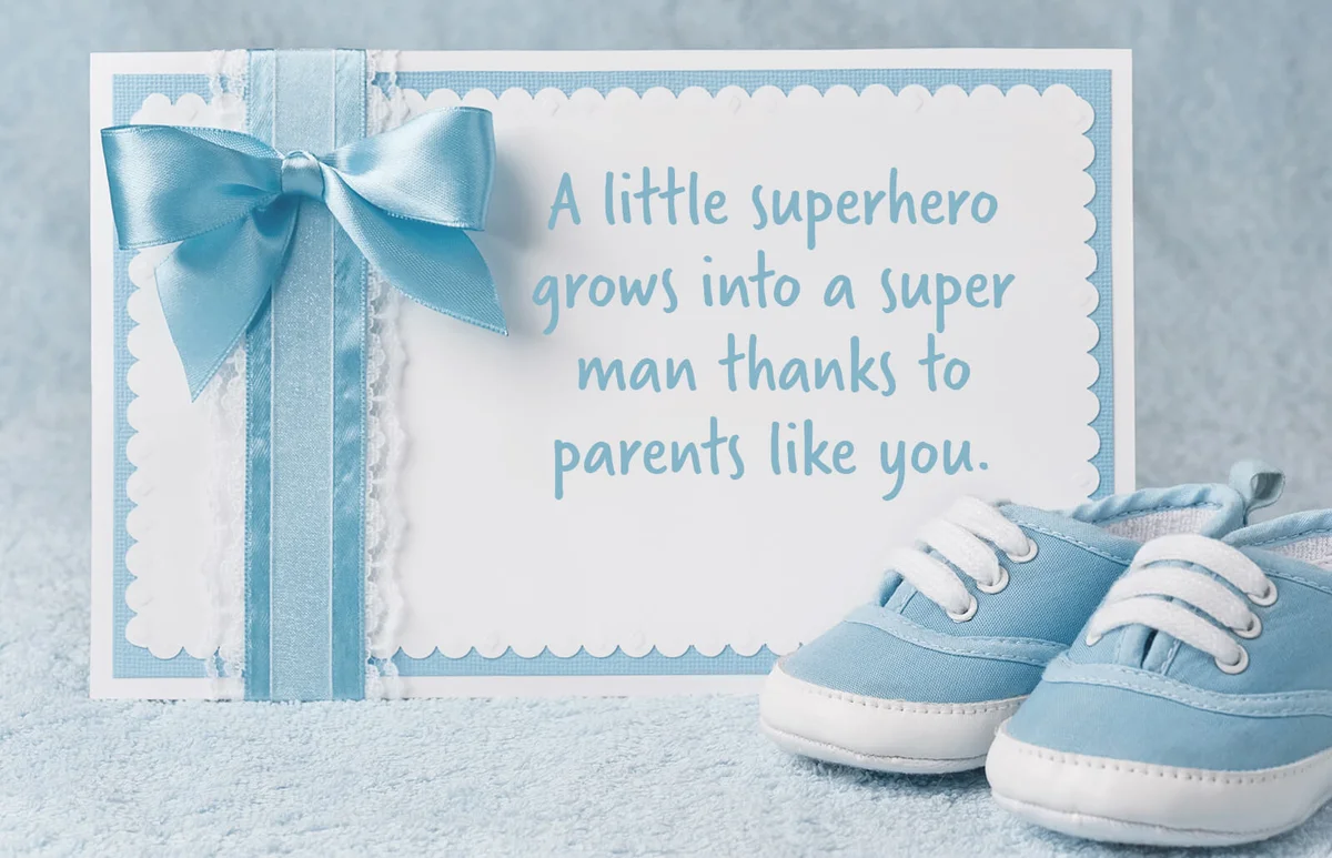 Greeting children form with booties