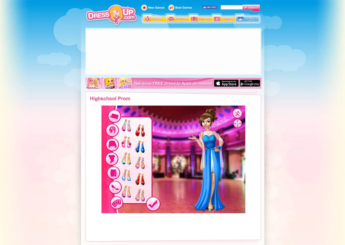 Screenshot of High School Prom Game