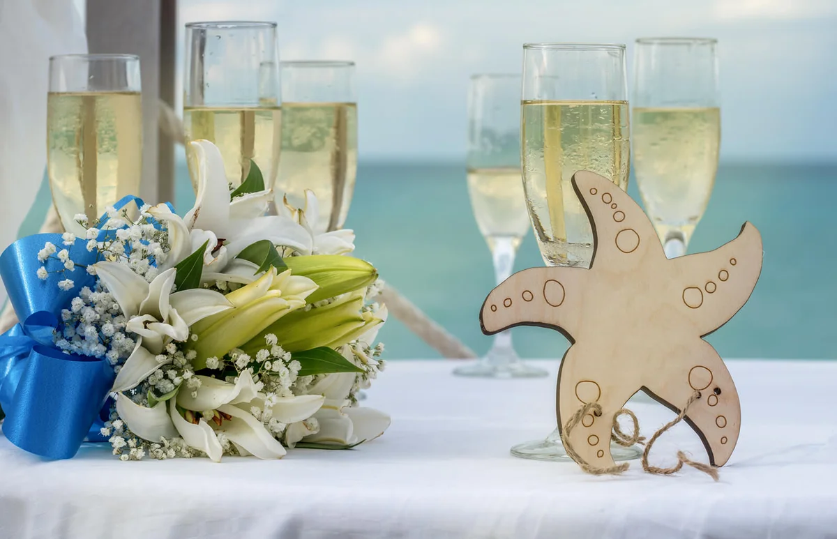 Wedding celebration in the Caribbean