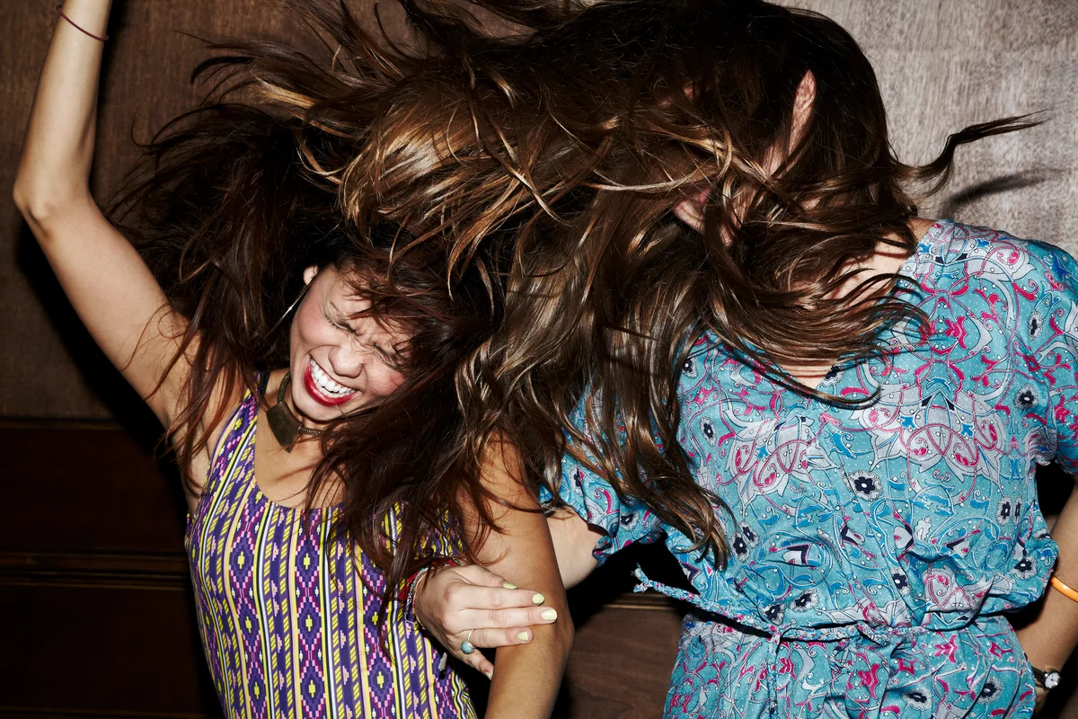 Two women dancing