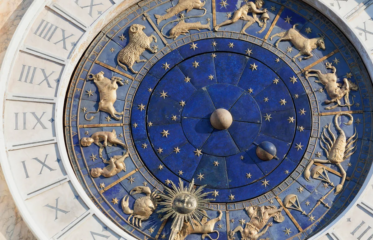 clock on the Torre dell Orologio in St. Marks Square