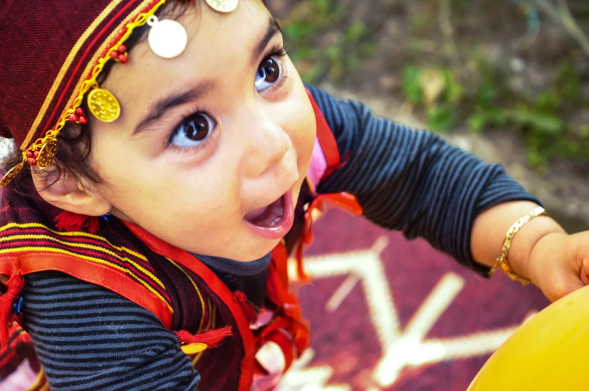 Traditional little girl from Turkey