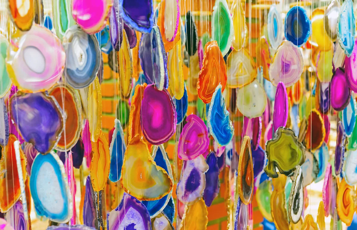 Colorful wind chimes