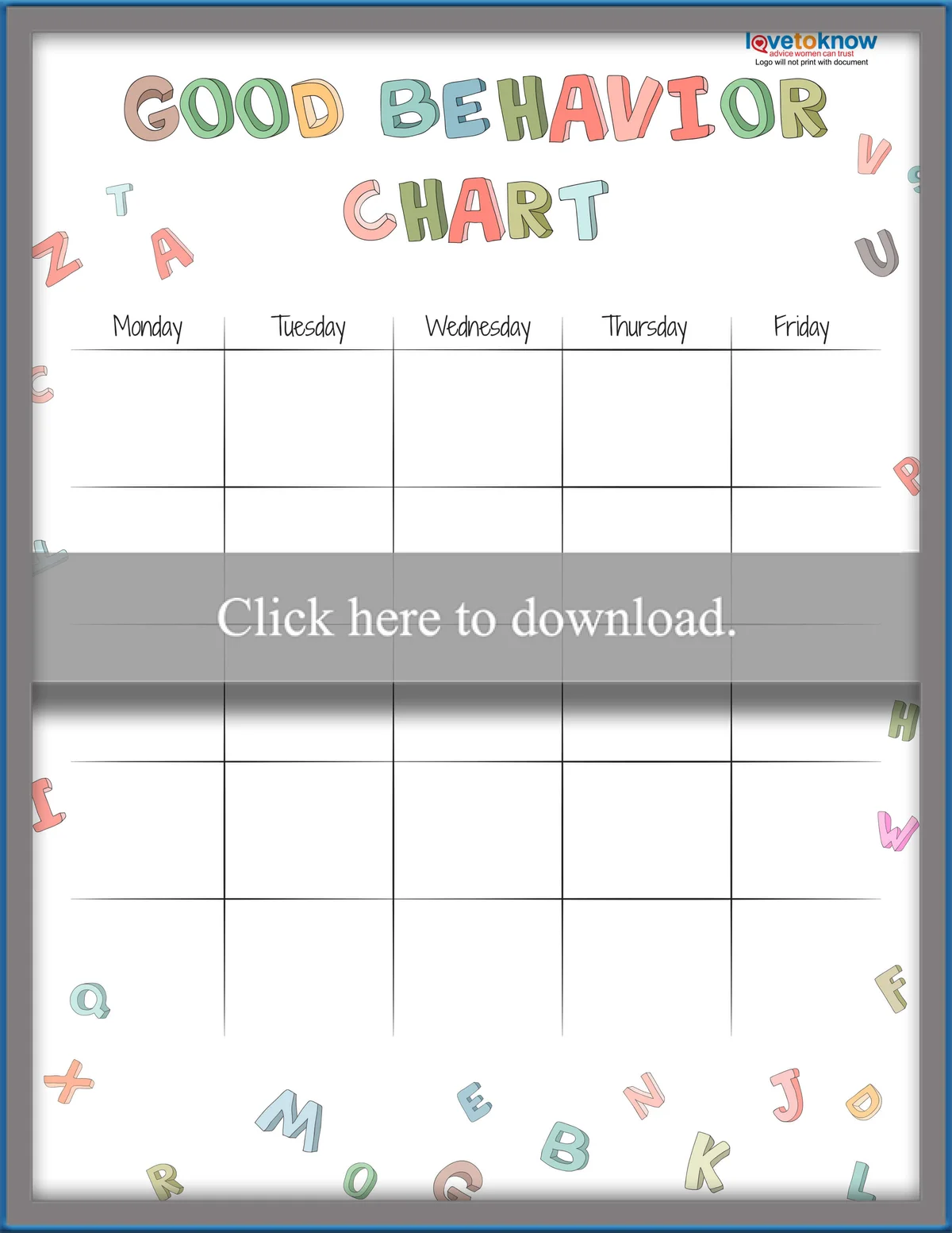 ABC Sticker Chart
