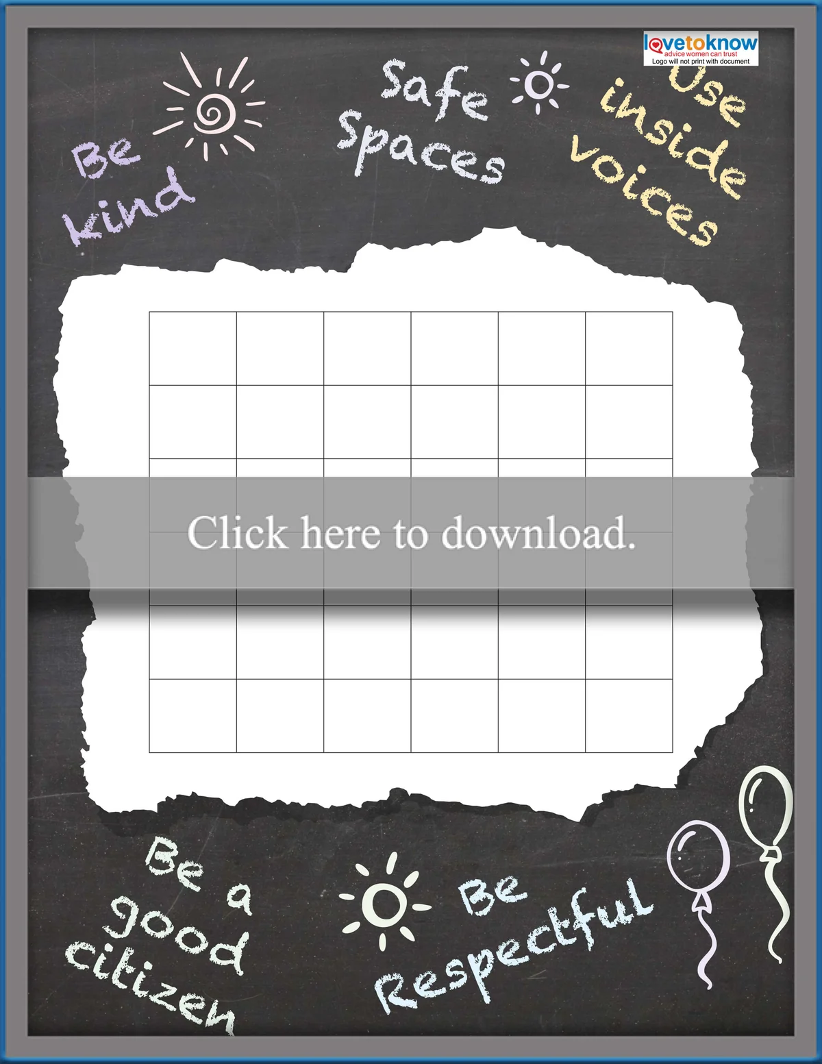 Chalkboard Sticker Chart