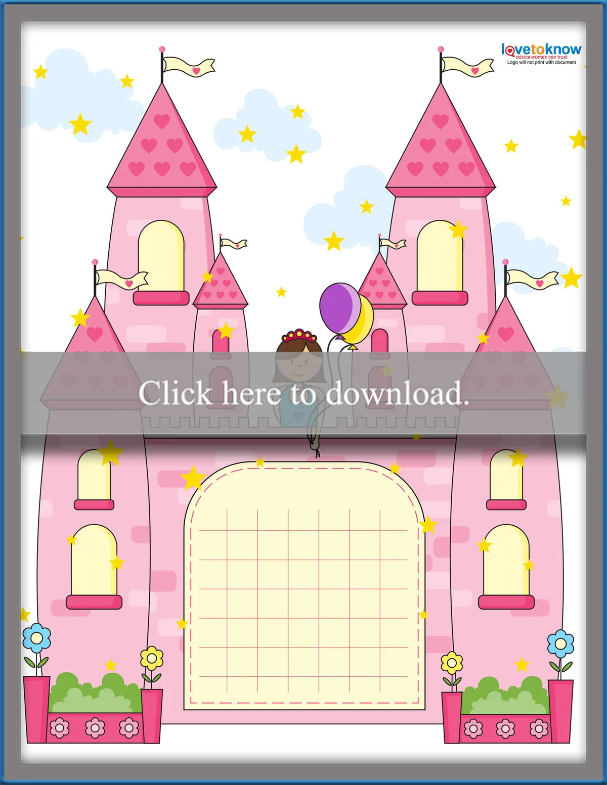 Princess Sticker Chart