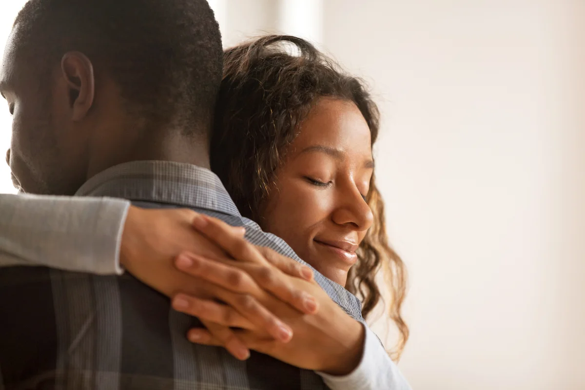 Embrace between good friends
