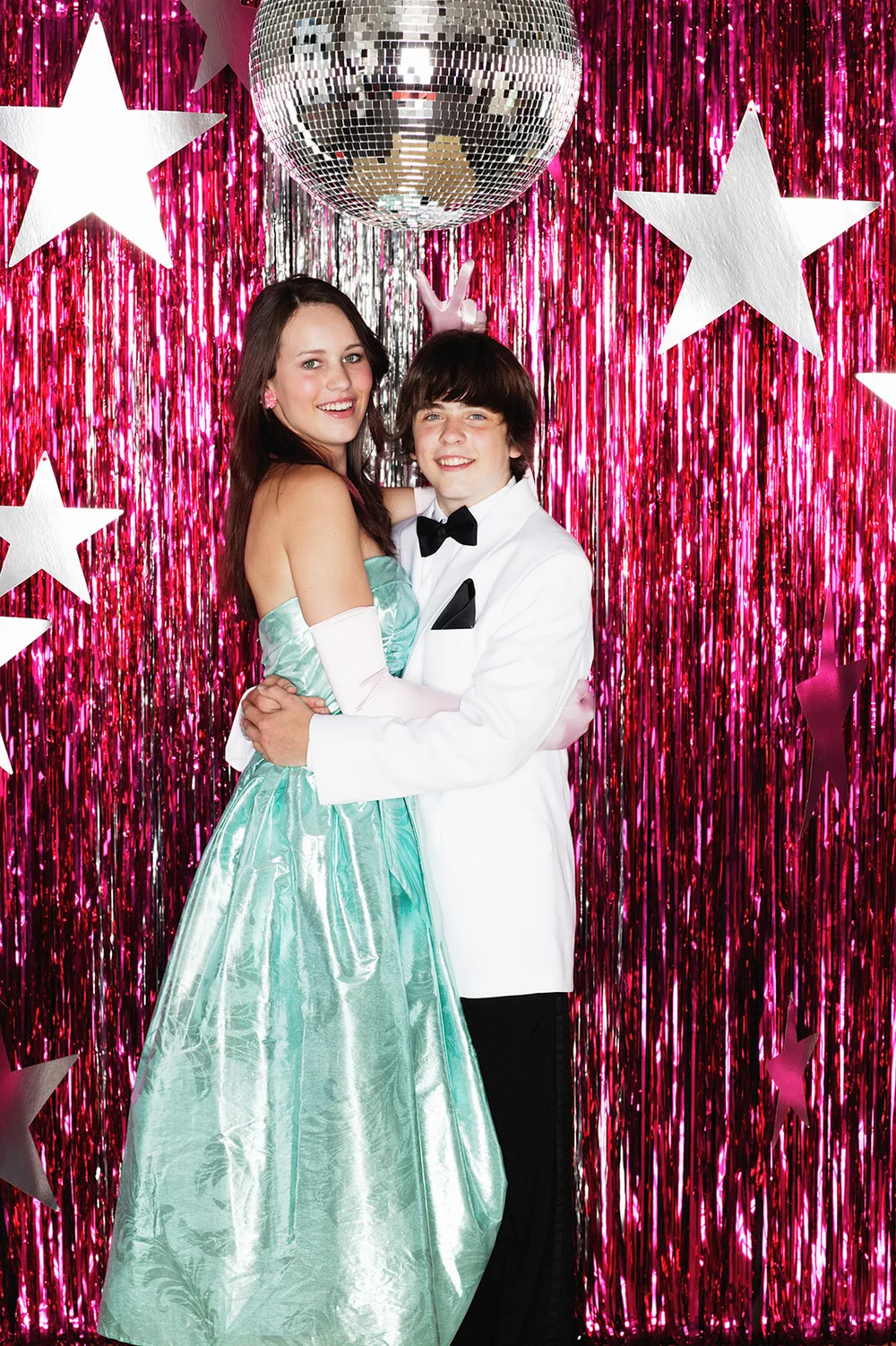 Couple portrait with star decorations